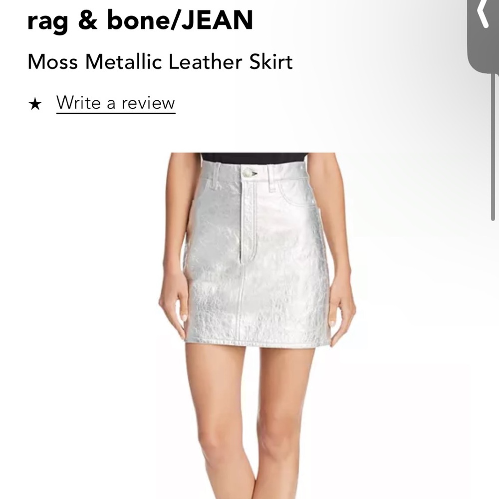 Brand new, rag &bone metallic skirt